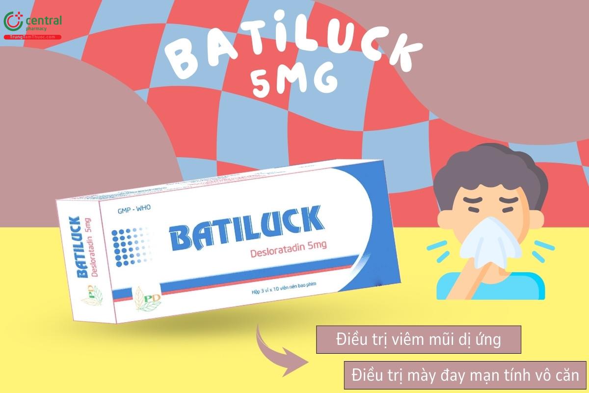 Thuốc Batiluck 5mg điều trị viêm mũi dị ứng và mày đay mạn tính vô căn