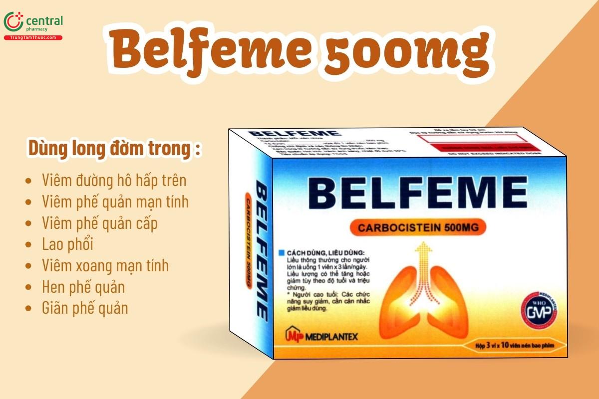 Chỉ định của thuốc Belfeme 500mg