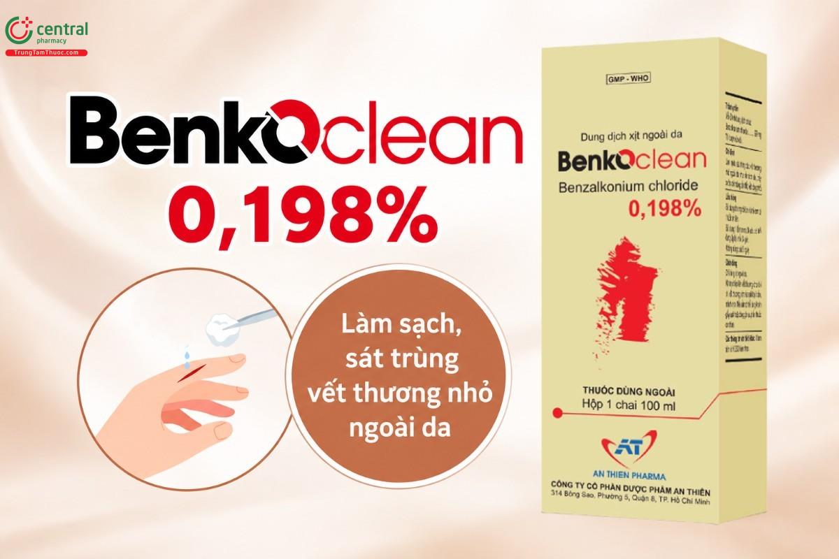 Chỉ định của thuốc Benkoclean 0,198%