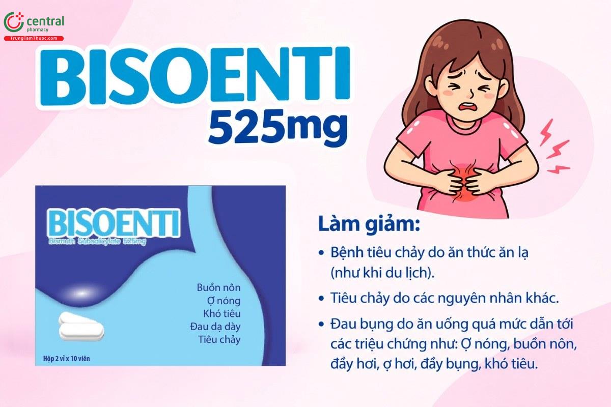 Tác dụng của thuốc Bisoenti 525mg