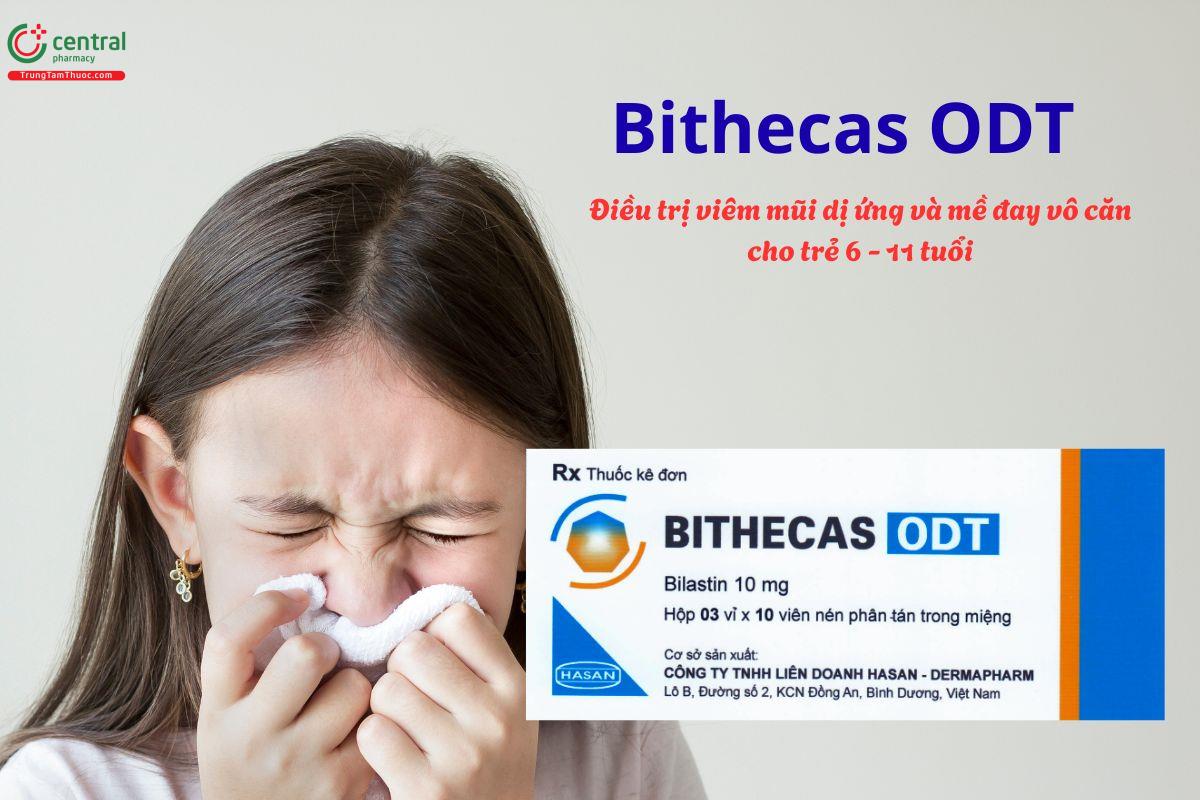 Thuốc Bithecas ODT điều trị viêm mũi dị ứng, mề đay cho trẻ em 6-11 tuổi