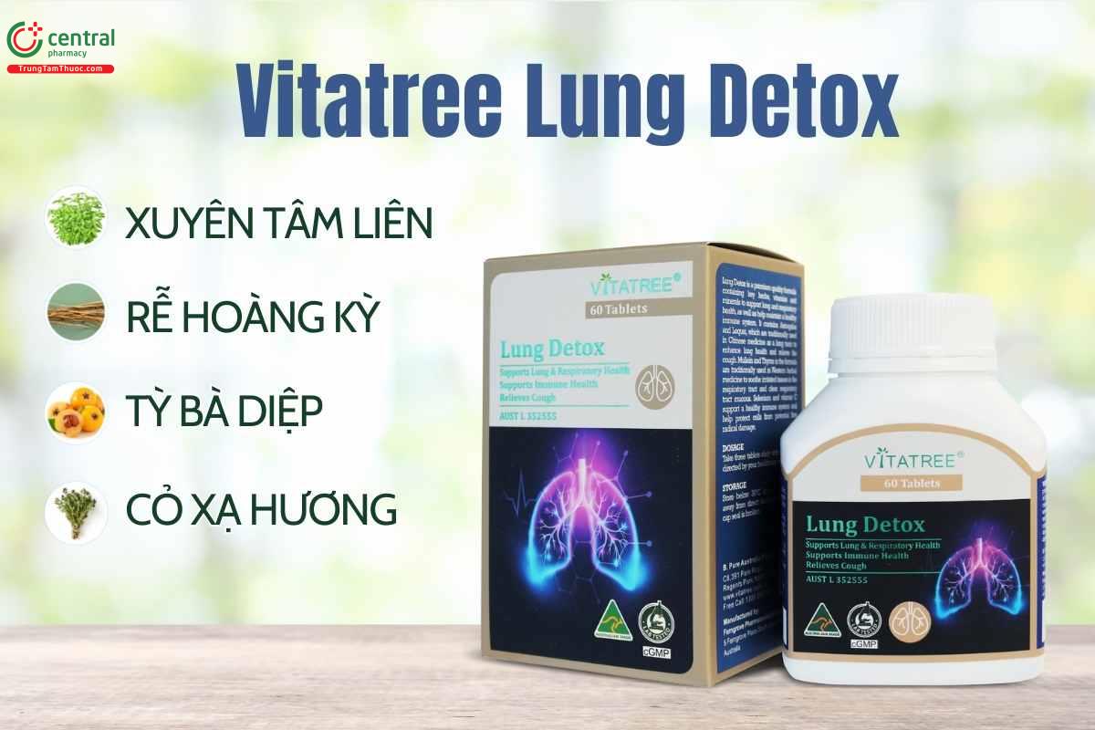Viên uống thải độc phổi Vitatree Lung Detox