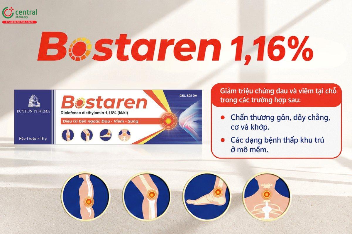Chỉ định của thuốc Bostaren 1,16%