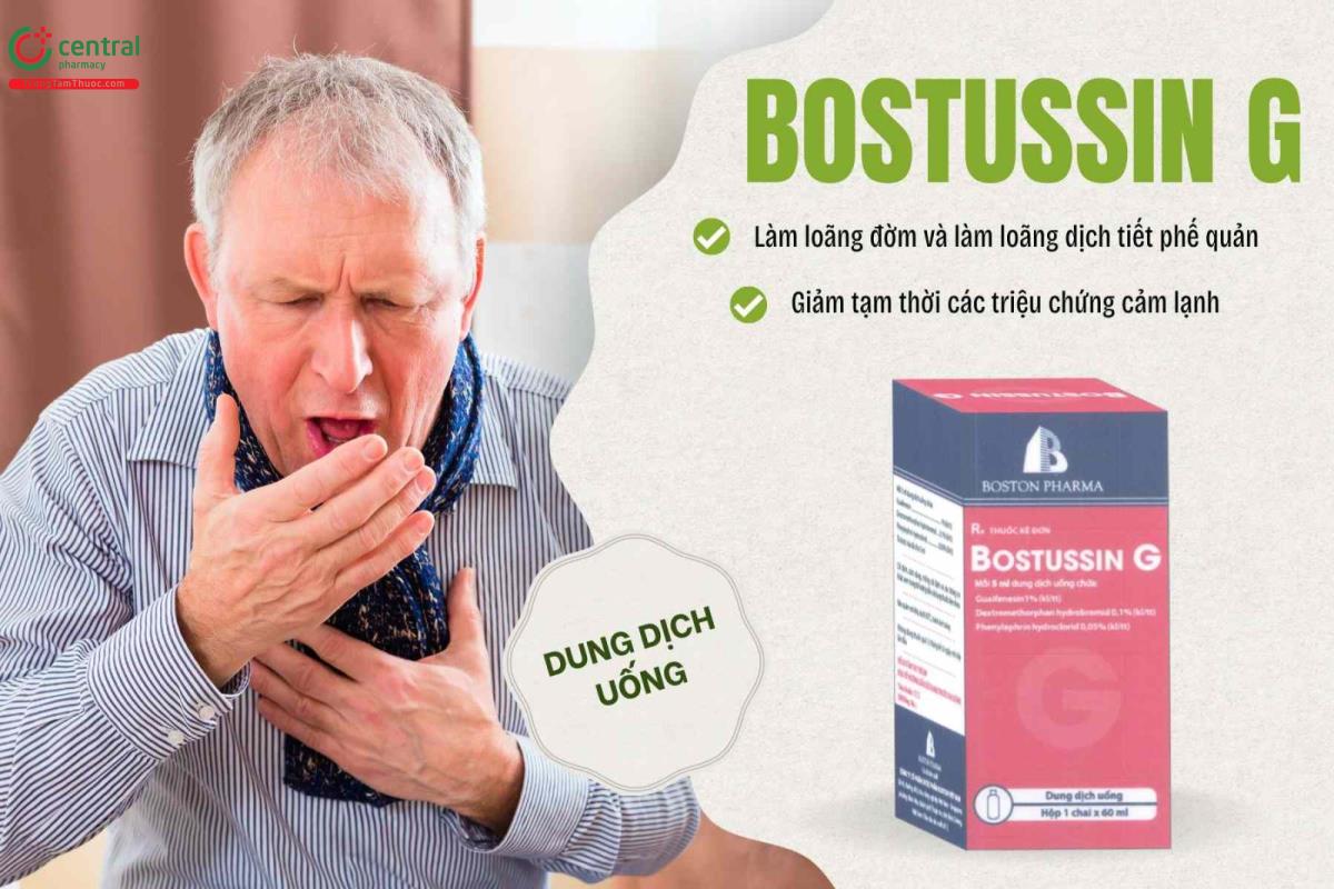 Chỉ định của thuốc Bostussin G