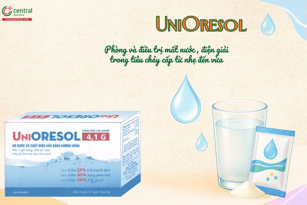 Thuốc UniOresol giúp bù nước và điện giải