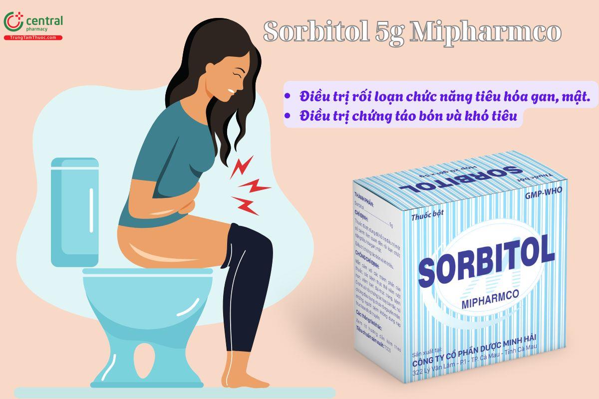 Thuốc Sorbitol 5g Mipharmco điều trị táo bón