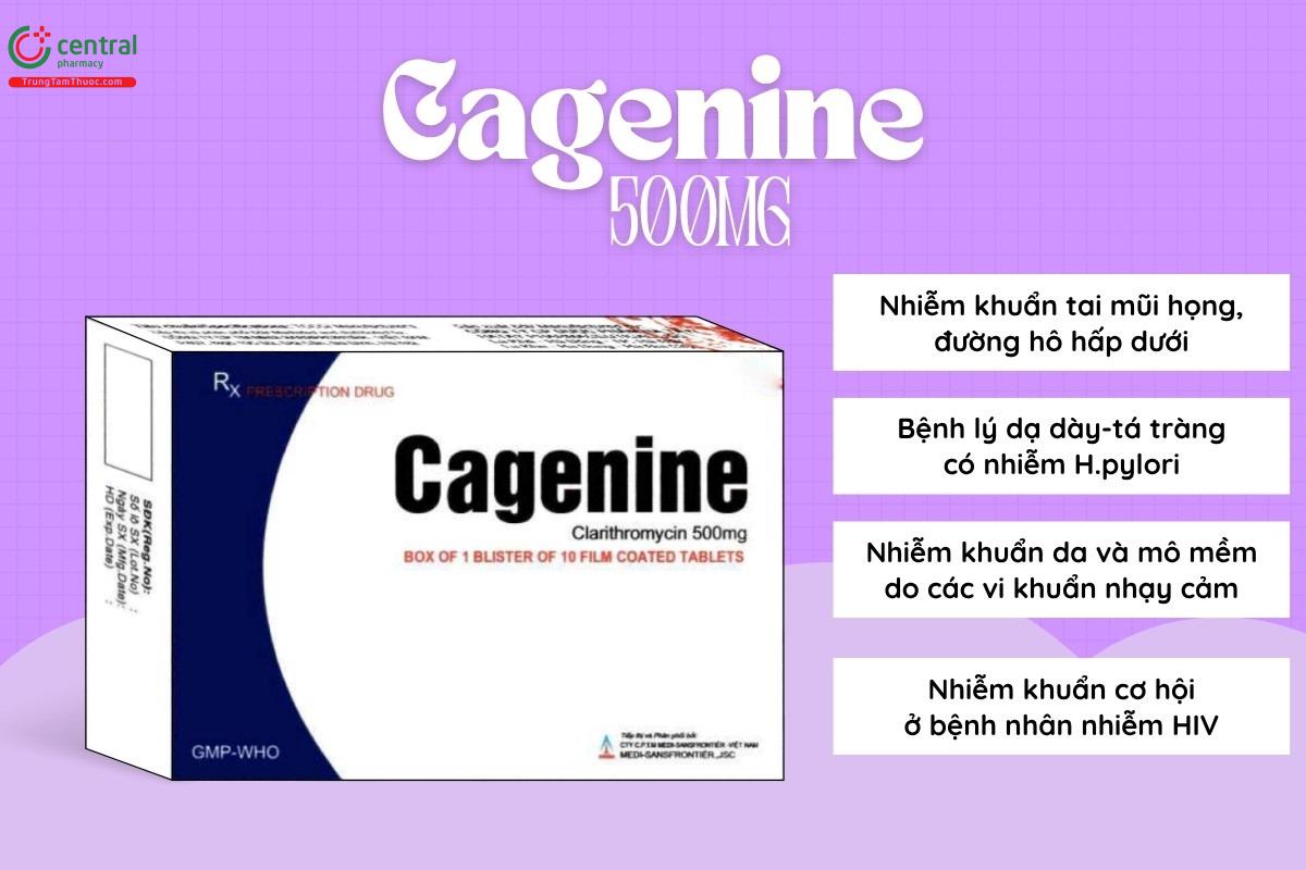 Chỉ định của thuốc Cagenine 500mg