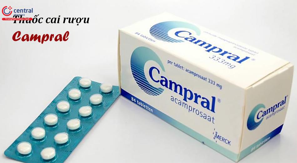 Thuốc cai rượu Campral chứa acamprosat