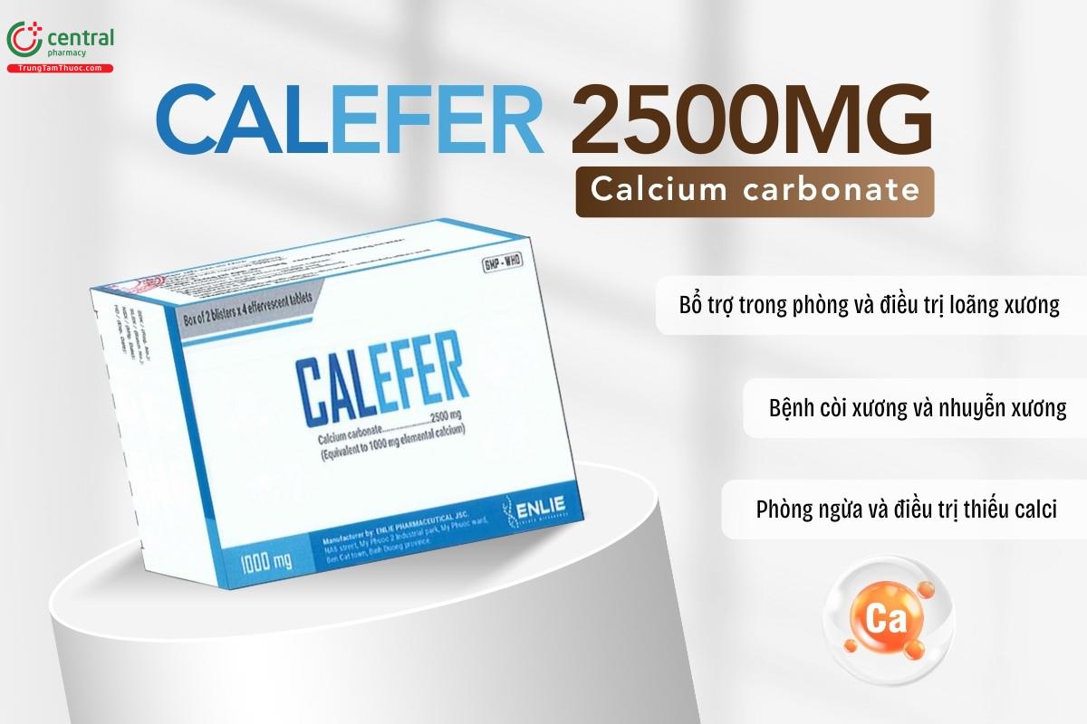 Tác dụng của thuốc Calefer 2500mg