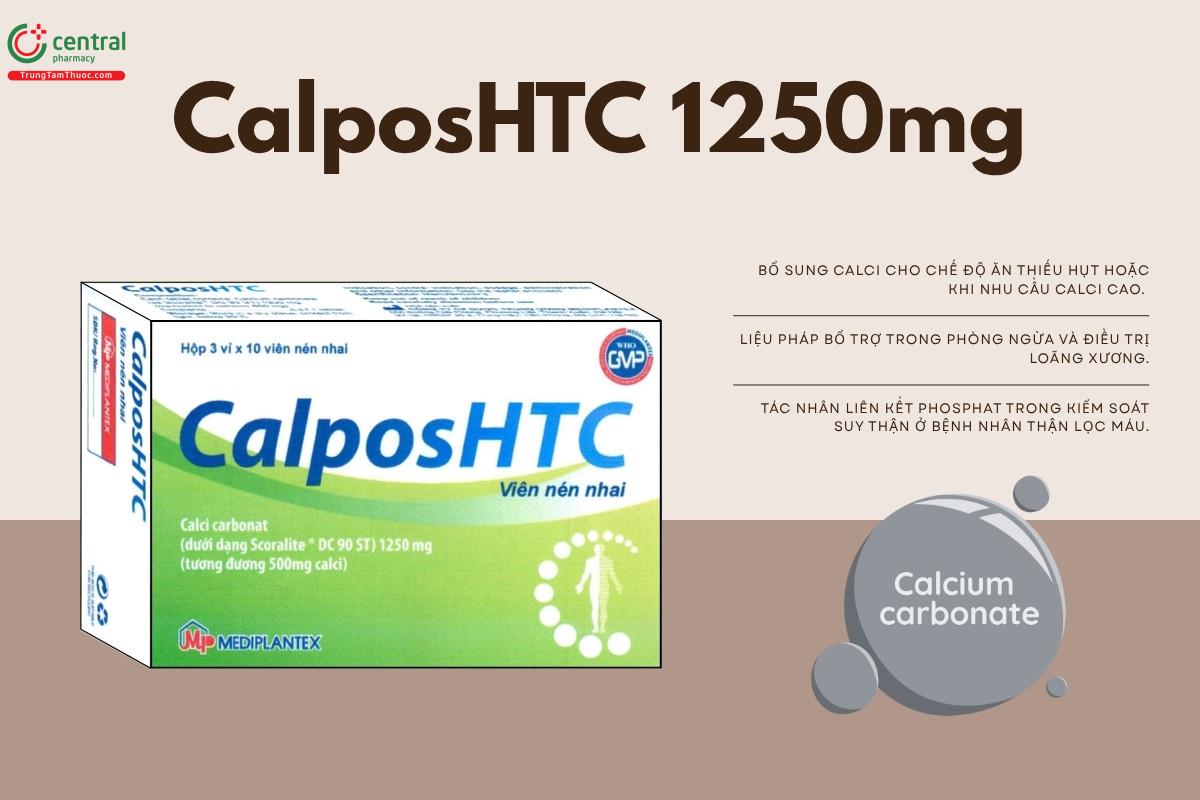 Chỉ định của thuốc CalposHTC 1250mg