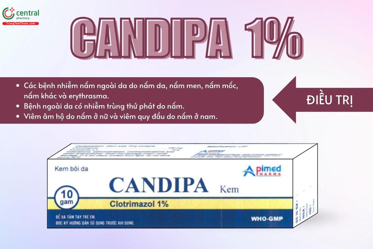 Chỉ định của thuốc Candipa 1%