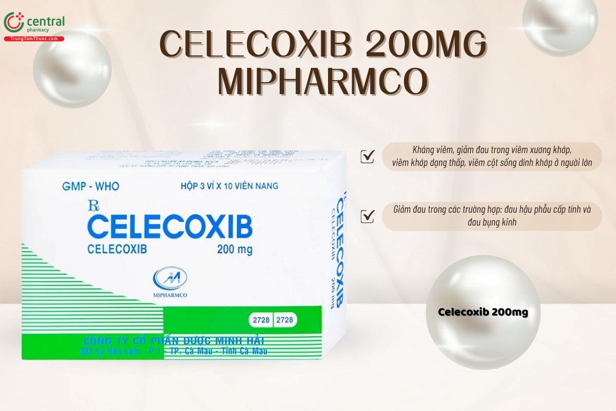 Chỉ định của thuốc Celecoxib 200mg Mipharmco