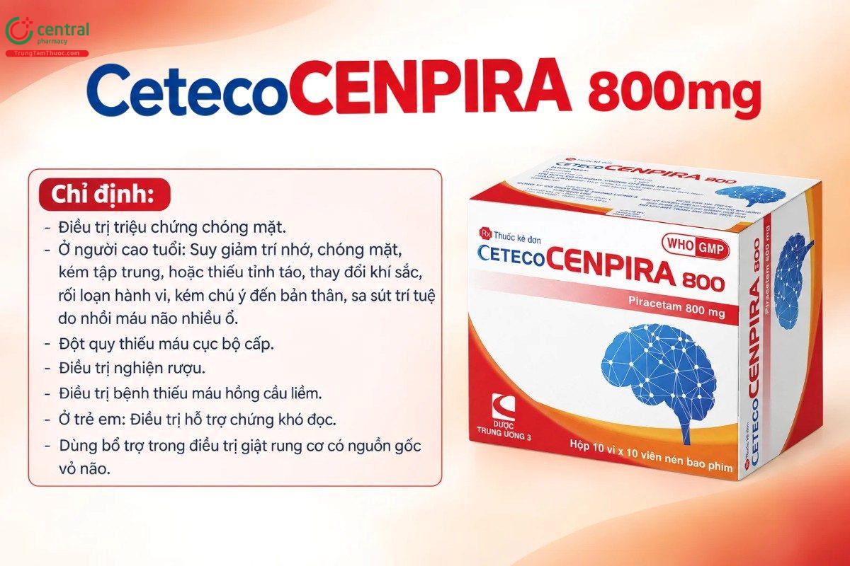 Chỉ định của thuốc Cetecocenpira 800mg