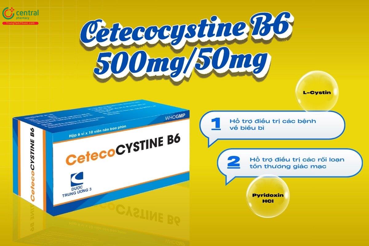 Chỉ định của thuốc Cetecocystine B6 500mg/50mg