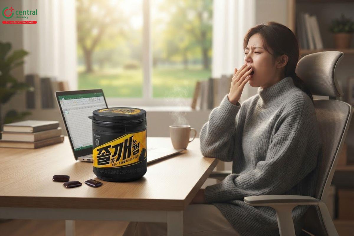 Kẹo cao su chống buồn ngủ No Brand