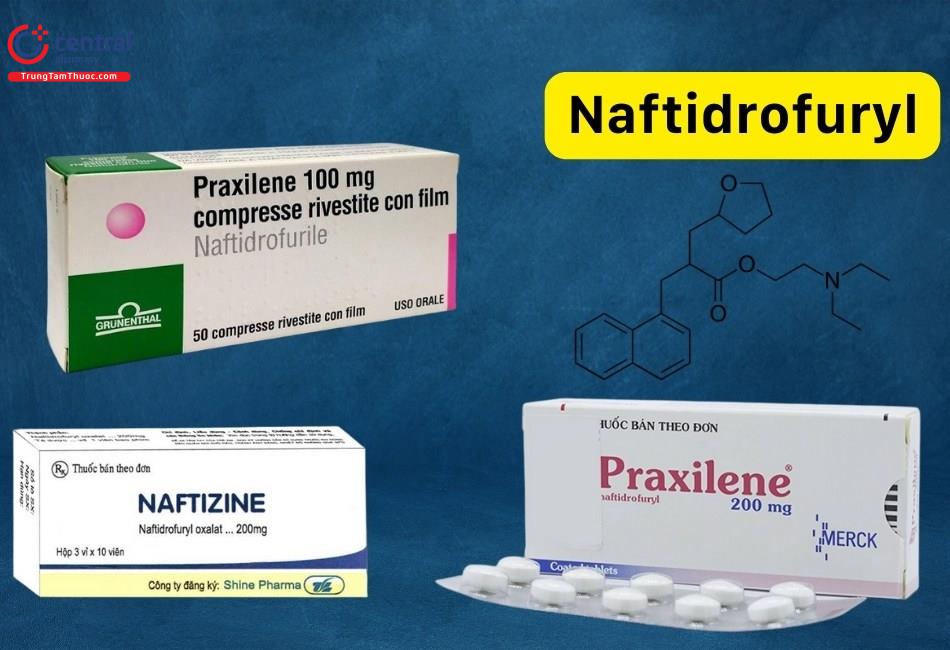 Một số biệt dược chứa Naftidrofuryl
