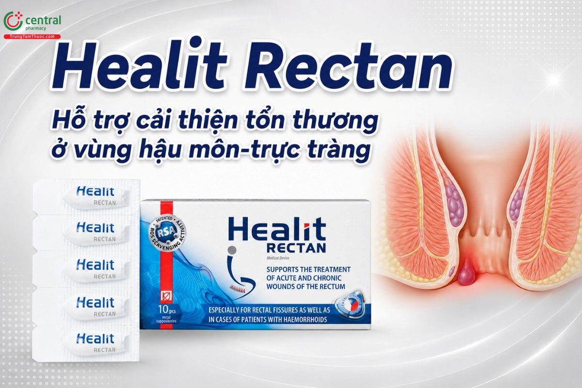 Healit RECTAN hỗ trợ cải thiện tổn thương ở vùng hậu môn, trực tràng