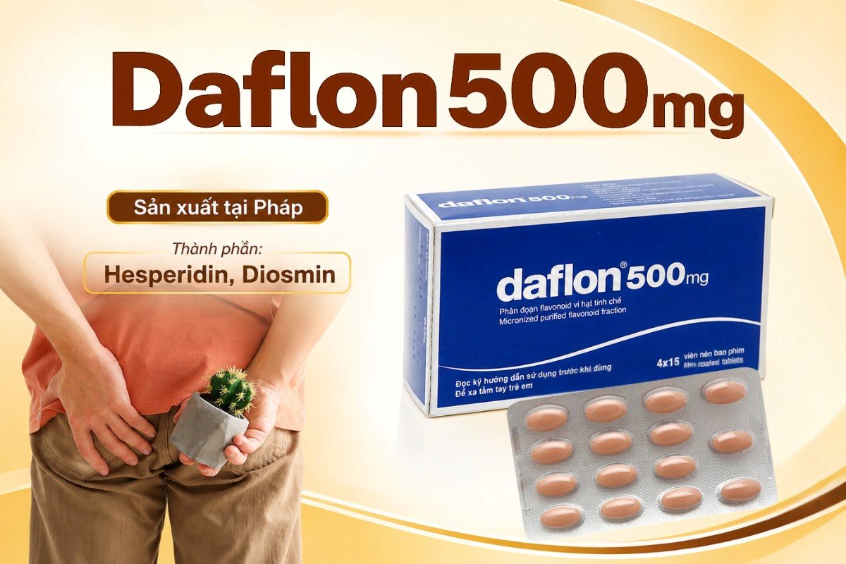 Daflon 500mg - thuốc điều trị bệnh trĩ hiệu quả