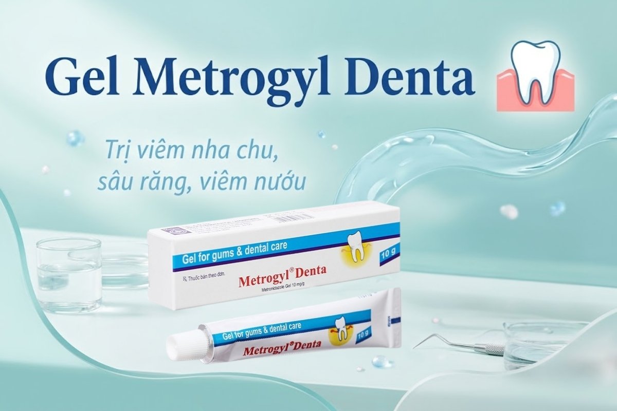 Gel Metrogyl Denta dùng điều trị viêm lợi, tụt lợi