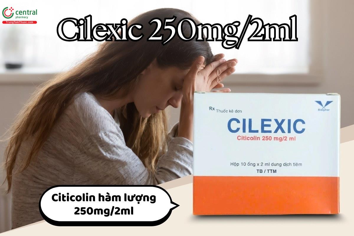 Thuốc Cilexic 250mg/2ml có chứa thành phần Citicolin (dưới dạng Citicolin natri)