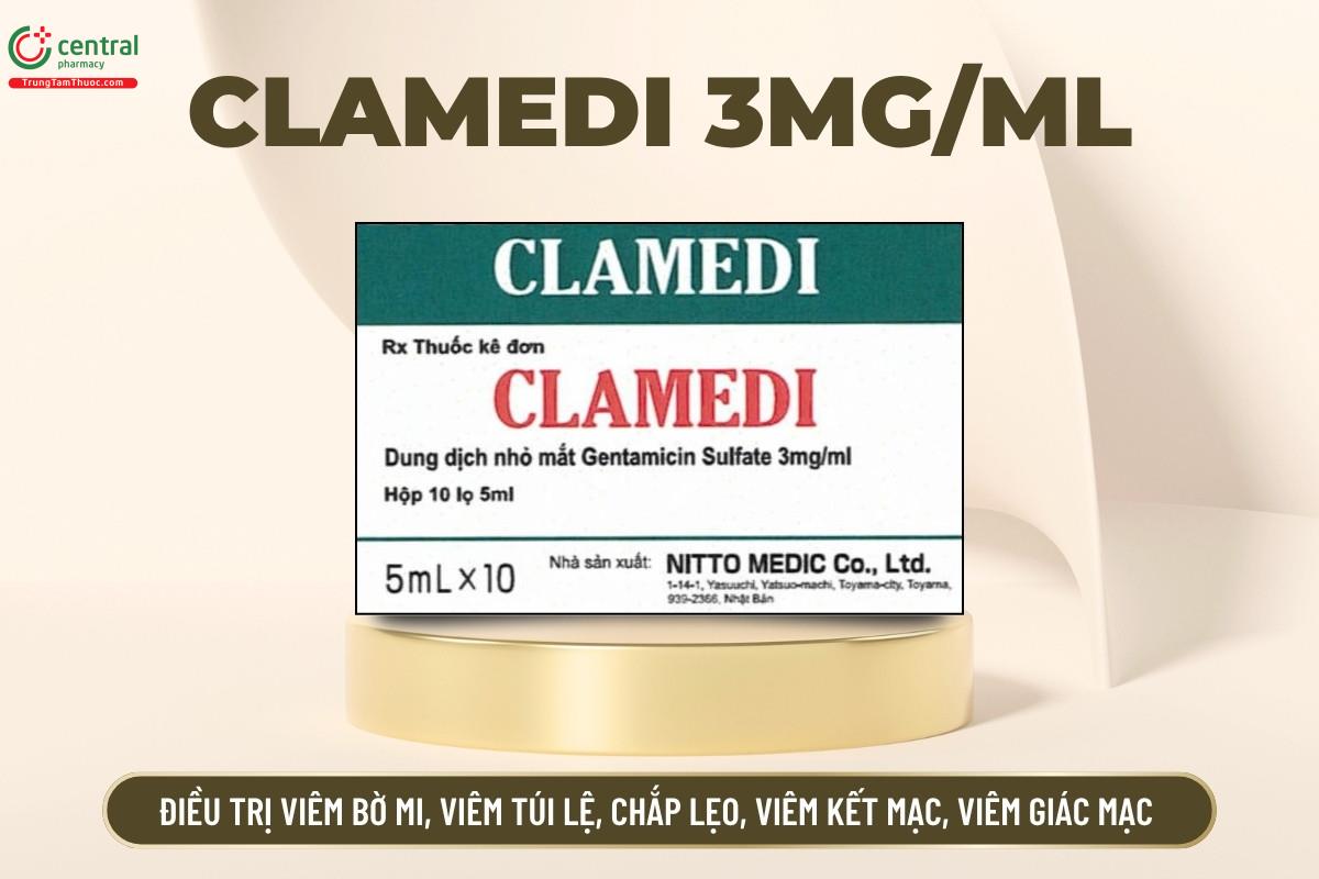 Chỉ định của thuốc Clamedi 3mg/ml