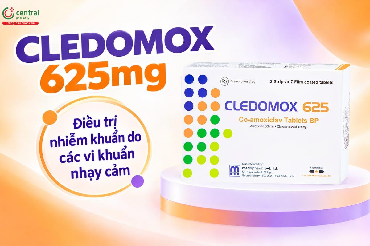 Chỉ định của thuốc Cledomox 625mg
