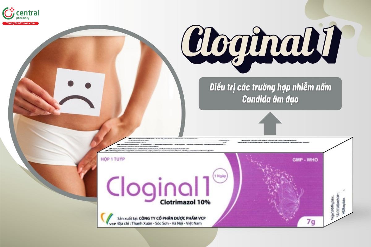 Thuốc Cloginal 1 điều trị các trường hợp nhiễm nấm Candida âm đạo