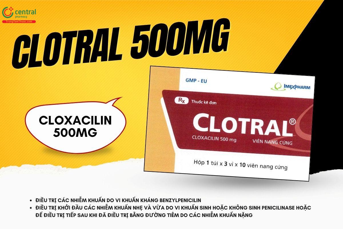 Chỉ định của thuốc Clotral 500mg