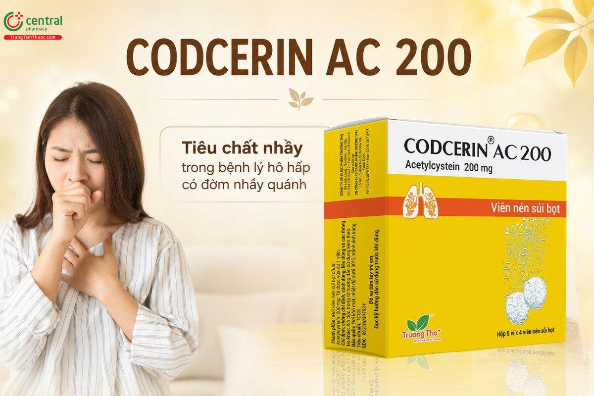 Tác dụng của thuốc Codcerin AC 200