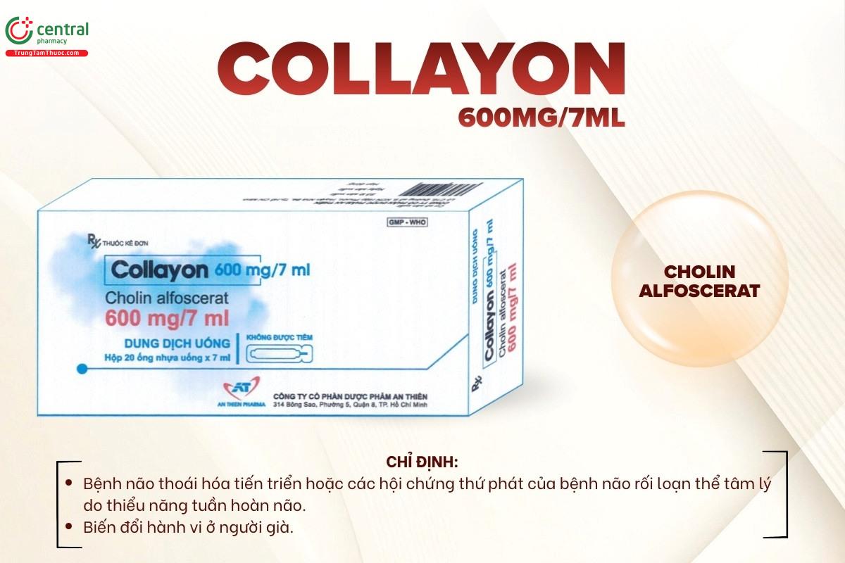 Chỉ định của thuốc Collayon 600mg/7ml