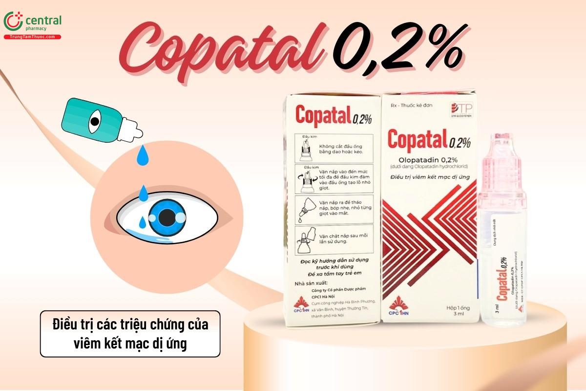 Thuốc Copatal 0,2% điều trị các triệu chứng của viêm kết mạc dị ứng