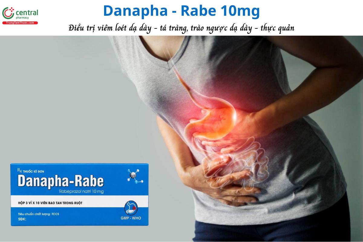 Thuốc Danapha - Rabe 10mg điều trị loét tá tràng hoạt động, loét dạ dày lành tính