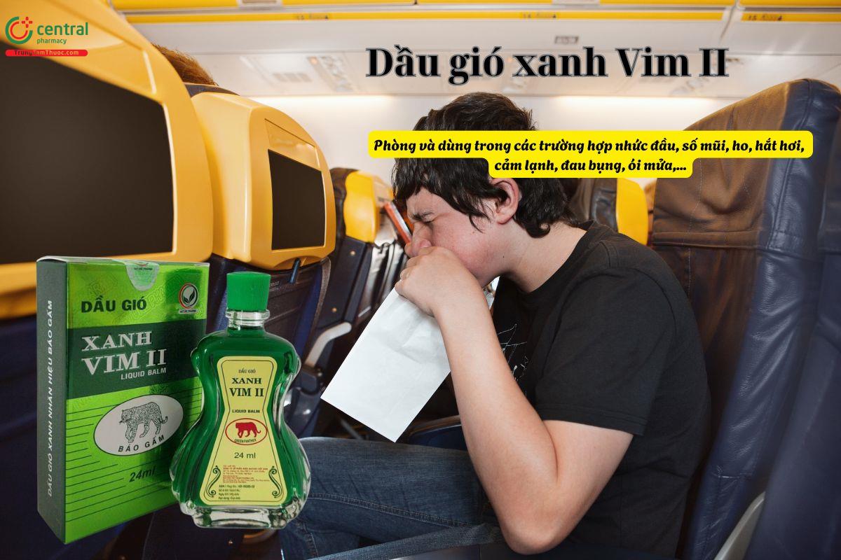 Dầu gió Xanh Vim II giảm sổ mũi, hắt hơi, đau đầu, say xe,...