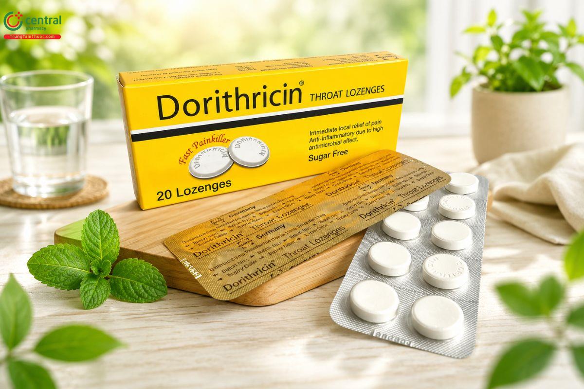 Viên ngậm Dorithricin - Giảm đau rát họng