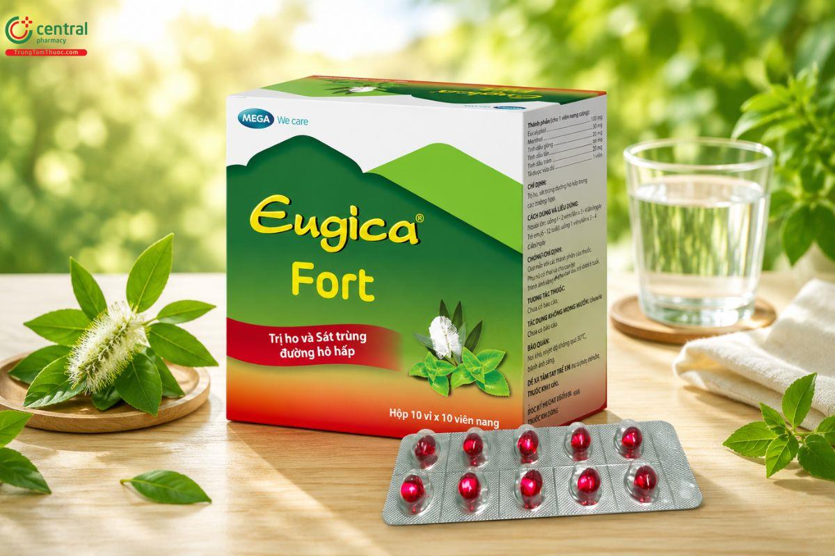Thuốc Eugica Forte sát khuẩn, giảm đau họng