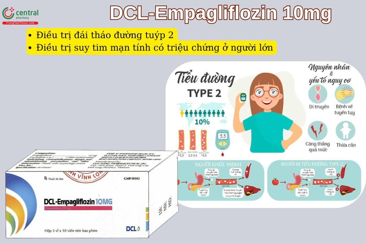 Thuốc DCL-Empagliflozin 10mg điều trị đái tháo đường tuýp 2