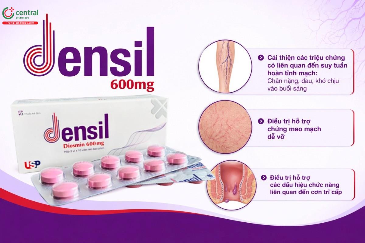 Chỉ định của thuốc Densil 600mg
