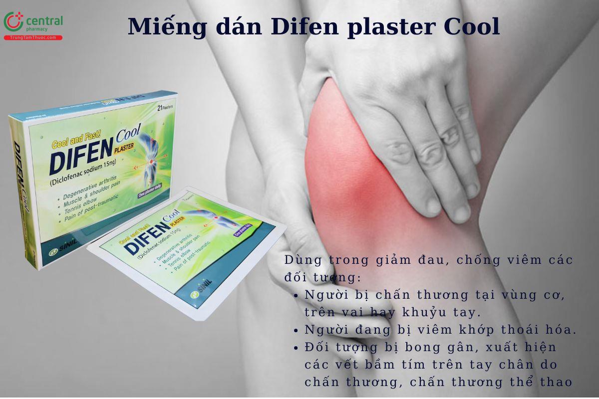 Công dụng của thuốc Difen plaster Cool