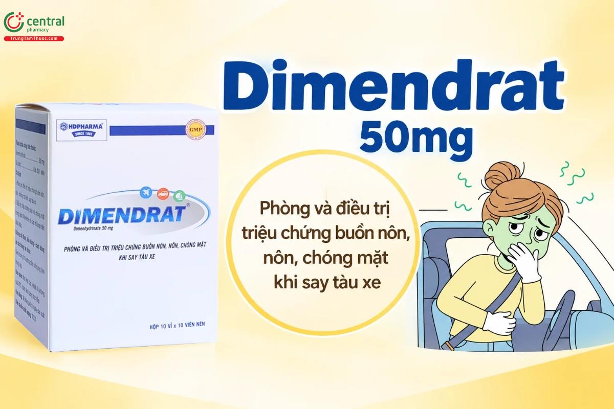 Chỉ định của thuốc Dimendrat 50mg