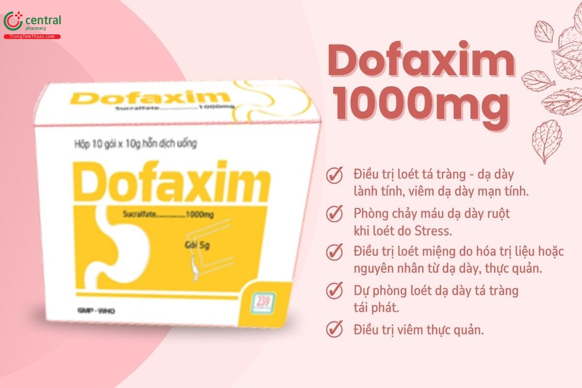 Chỉ định của thuốc Dofaxim 1000mg
