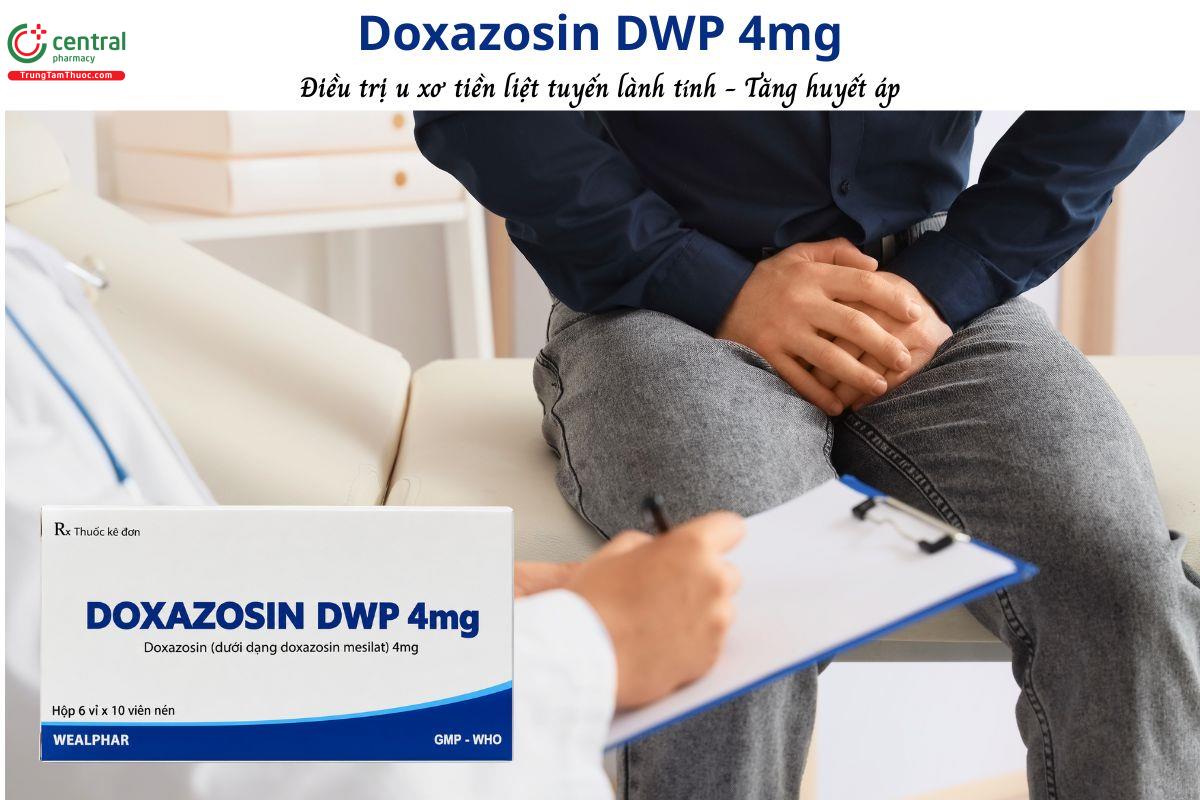 Thuốc Doxazosin DWP 4mg điều trị tăng huyết áp, phì đại lành tính tuyến tiền liệt