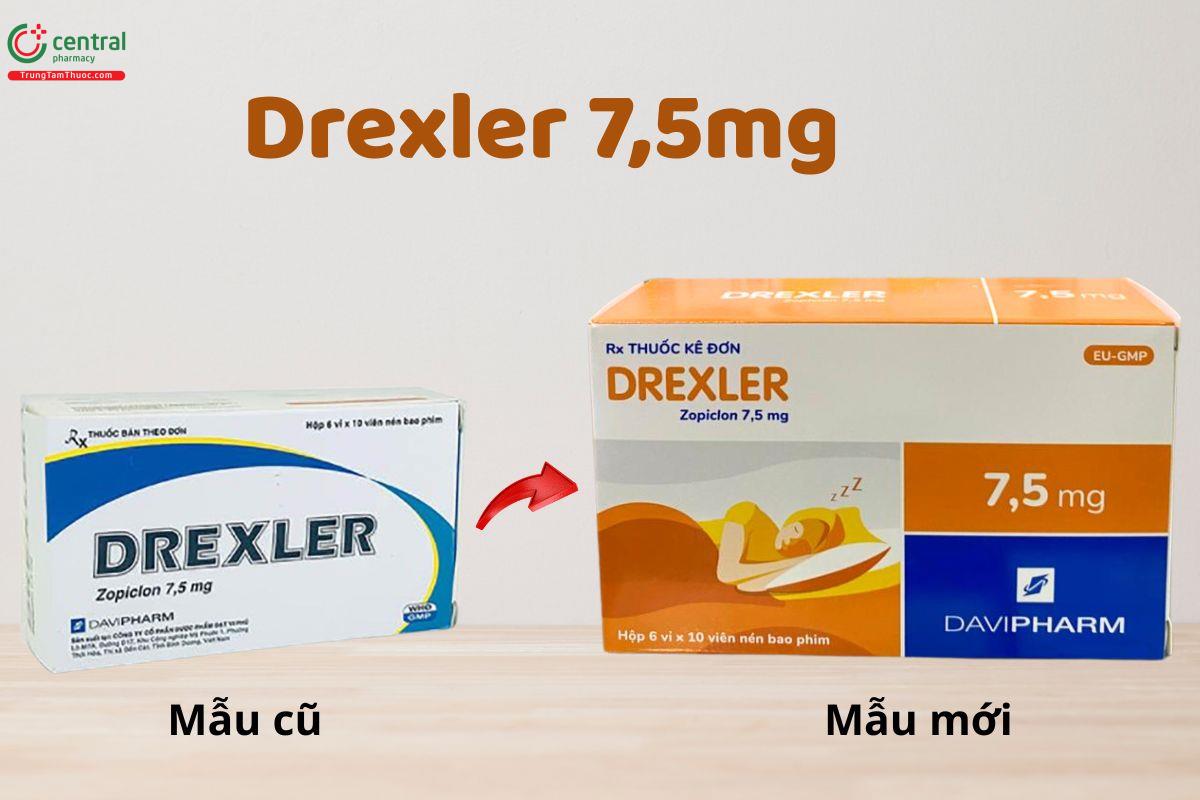 Thay đổi mẫu mã thuốc Drexler 7,5mg