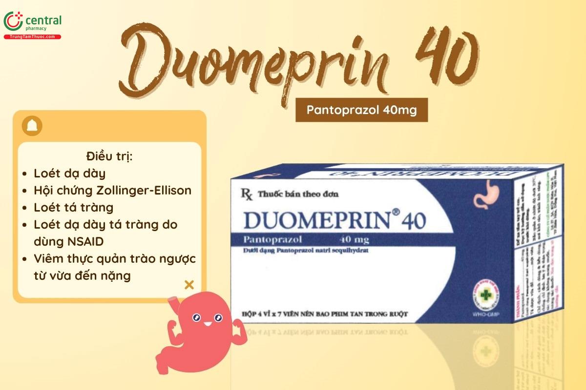 Chỉ định của thuốc Duomeprin 40