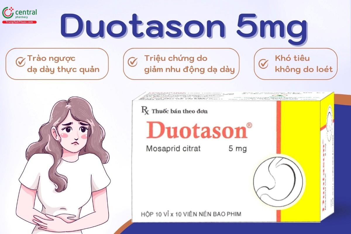 Chỉ định của thuốc Duotason 5mg