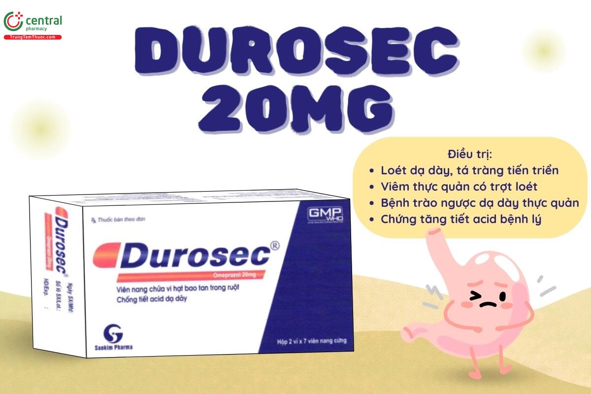 Chỉ định của thuốc Durosec 20mg