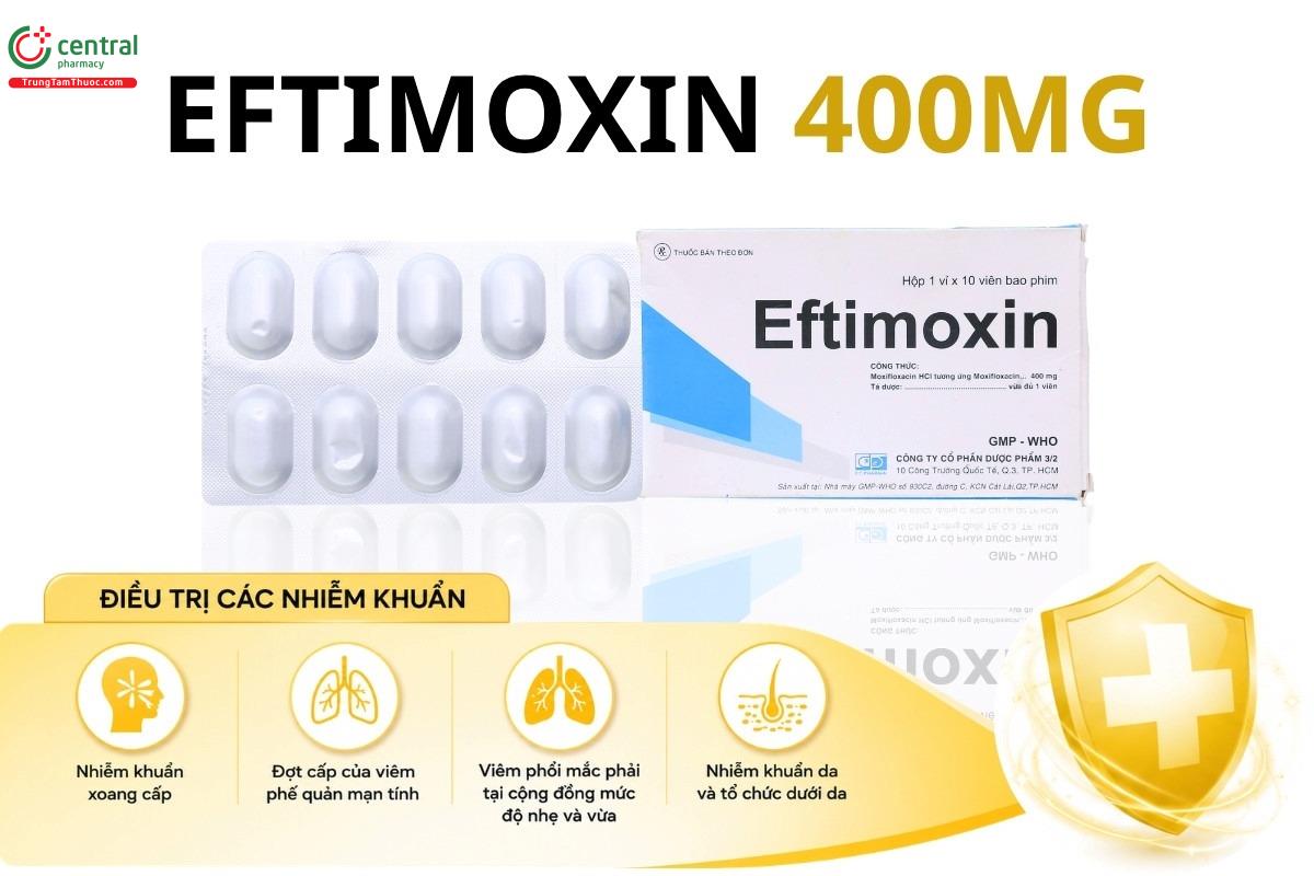 Chỉ định của thuốc Eftimoxin 400mg