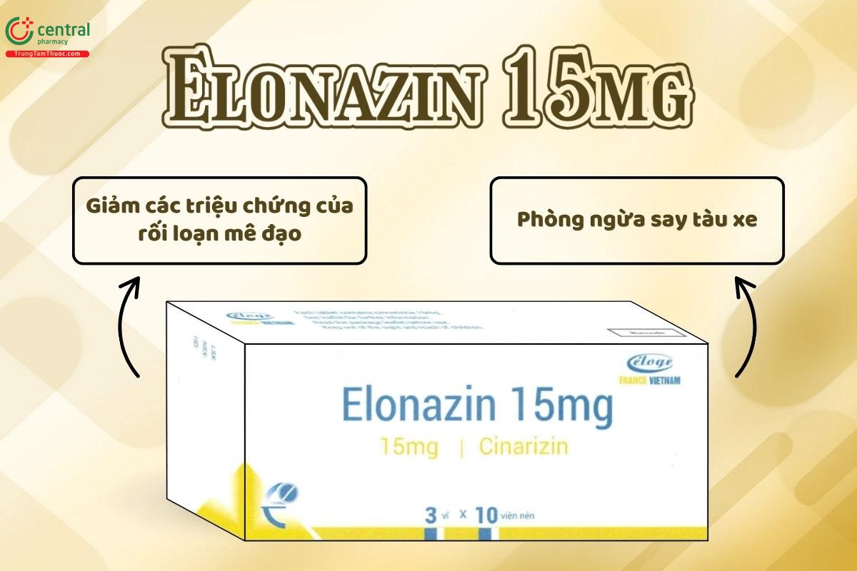 Tác dụng của thuốc Elonazin 15mg