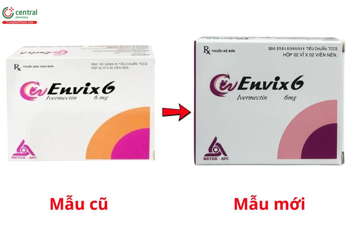 Mẫu mã của Thuốc Envix 6