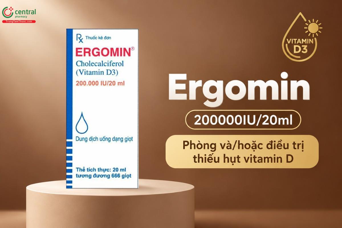 Chỉ định của thuốc Ergomin 200000IU/20ml