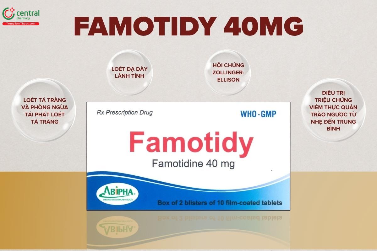 Chỉ định của thuốc Famotidy 40mg